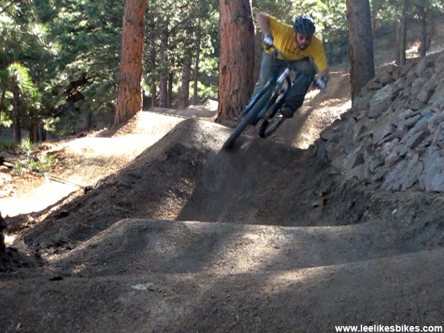 Lee McCormack on his backyard pump track