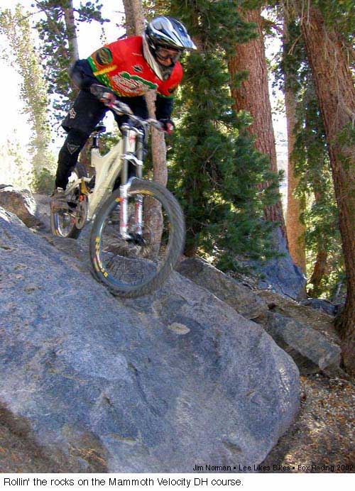 Rollin' the rocks on the Mammoth Velocity DH course.