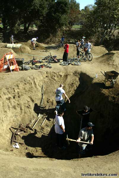 bmx dirt jumps backyard